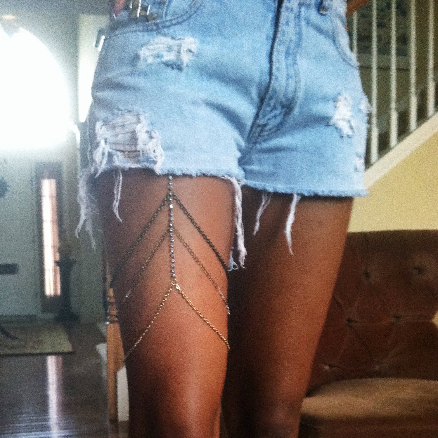 Thigh/leg chain - Body jewelry