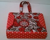 Red and Black Flowers and Dots - 3 Ring Fabric Binder Cover (For Coupons or General Use)