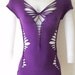Juniors / Womens Blank Purple Cut Shirt Tshirt " Special Cut Shirt Series"  Size Small, Medium, Large, Xlarge, 2xl, 3xl Weaved Shirt