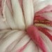 Thick and Thin Pink Superwash BFL Yarn - Strawberry Ice Cream - Hand Dyed Handspun Wool