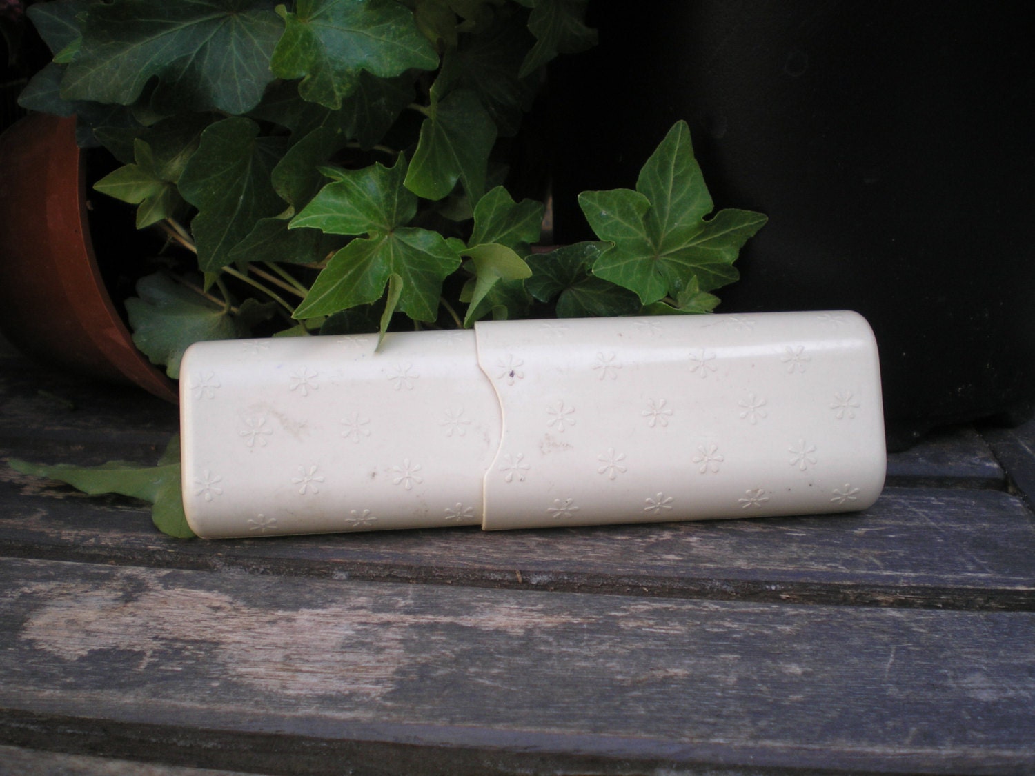 Vintage Tampax Tampon Holder Case Beige