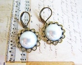 Pearl Earrings Bridesmaid Vintage Style Pearl Earrings Victorian Romantic Shabby Chic Wedding Bridal Jewelry Great Gatsby