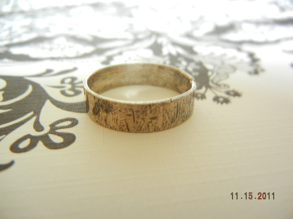 Men's Silver Rustic Wedding Band, Womans Silver Wedding Band, Thumb Ring. Sterling Silver. Bark. Tree Bark Ring