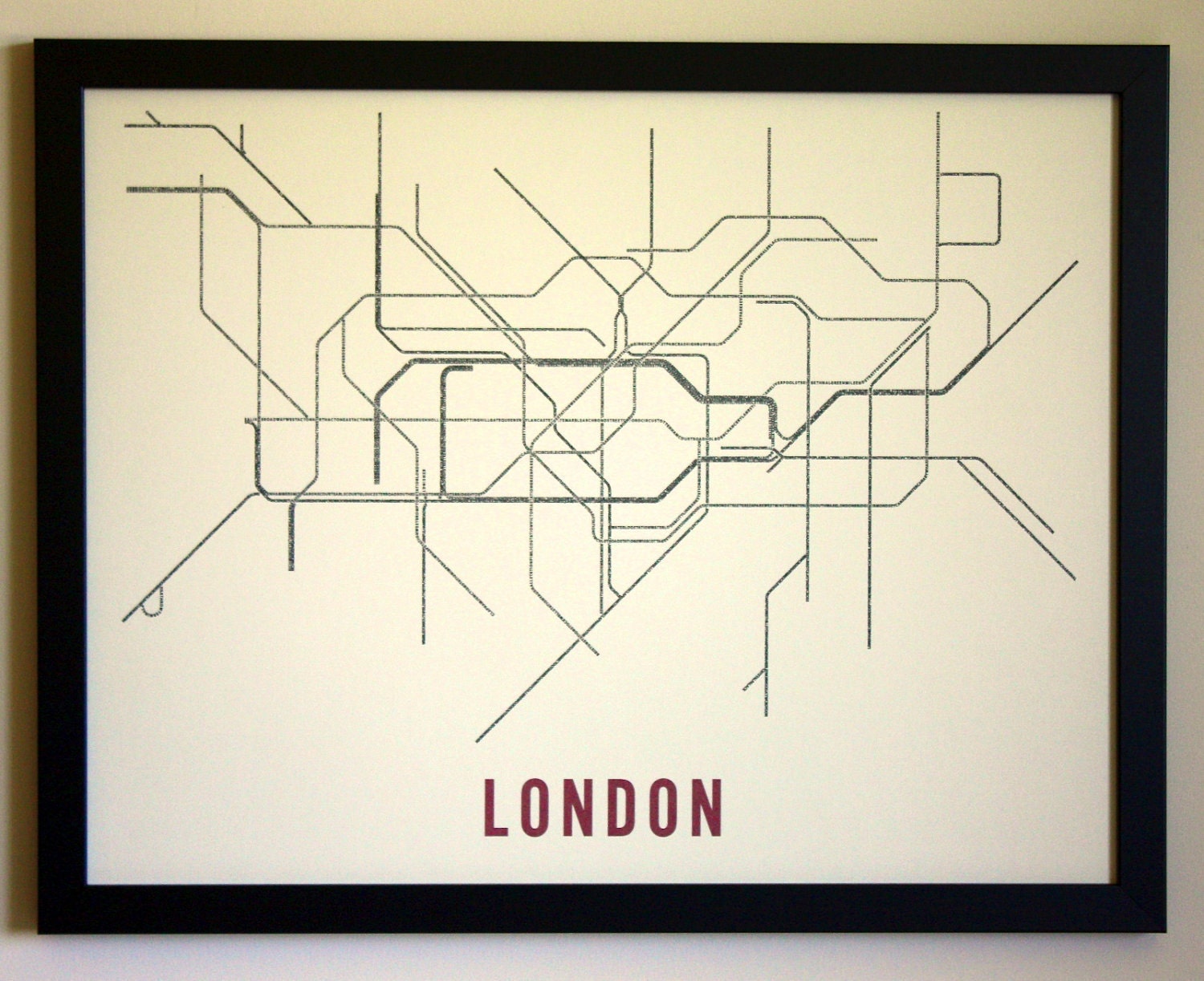 London Typographic Transit Map Poster