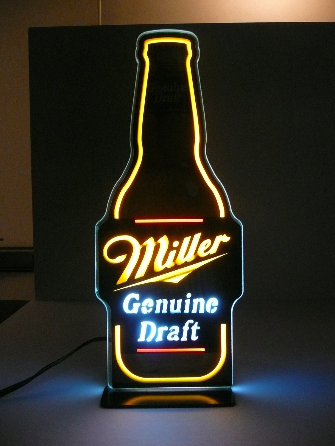 Miller Genuine Draft MGD Beer Bottle Light Neon by Streetreasure