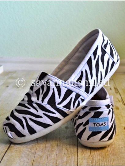 Zebra Painting for your TOMS Shoes