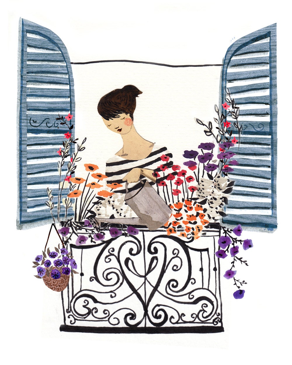 Window Box A4 Archival Art Print