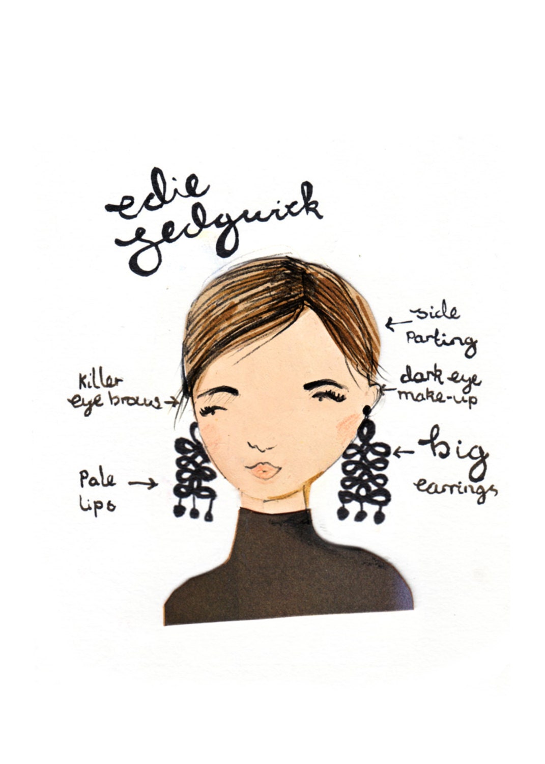 Style Icon Edie Sedgwick A5 Archival Art Print