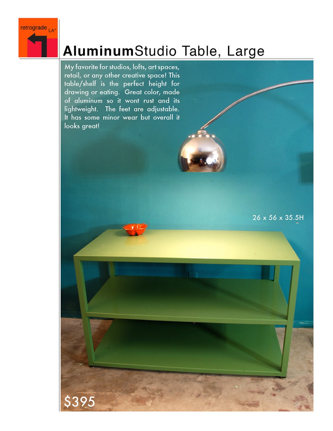 aluminum studio table