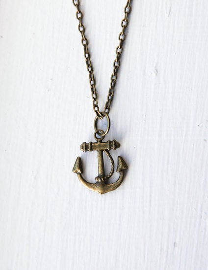 Pirate Anchor Necklace- Jack Sparrow Inspired- Charm Jewelry- Curse of the Black Pearl- Pirates of Caribbean