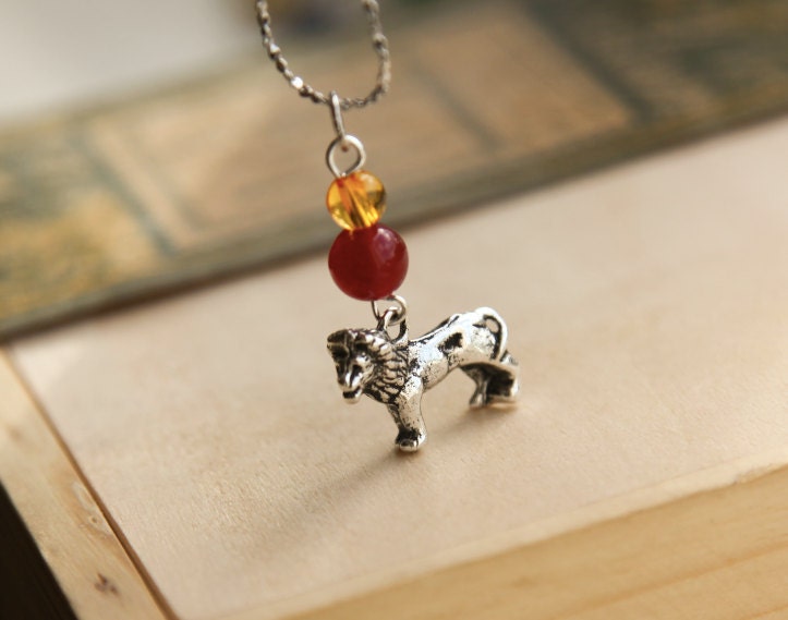 Wizard Necklace- Inspired House Charms- Lion, Raven or Crow, Snake, Badger- Custom