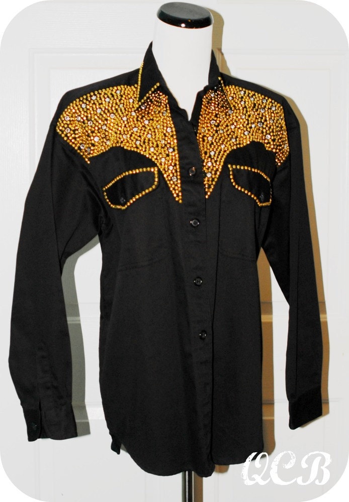 mens rhinestone dress shirts