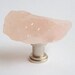 Natural Pink Rose Quartz Crystal Gemstone Rock Knobs