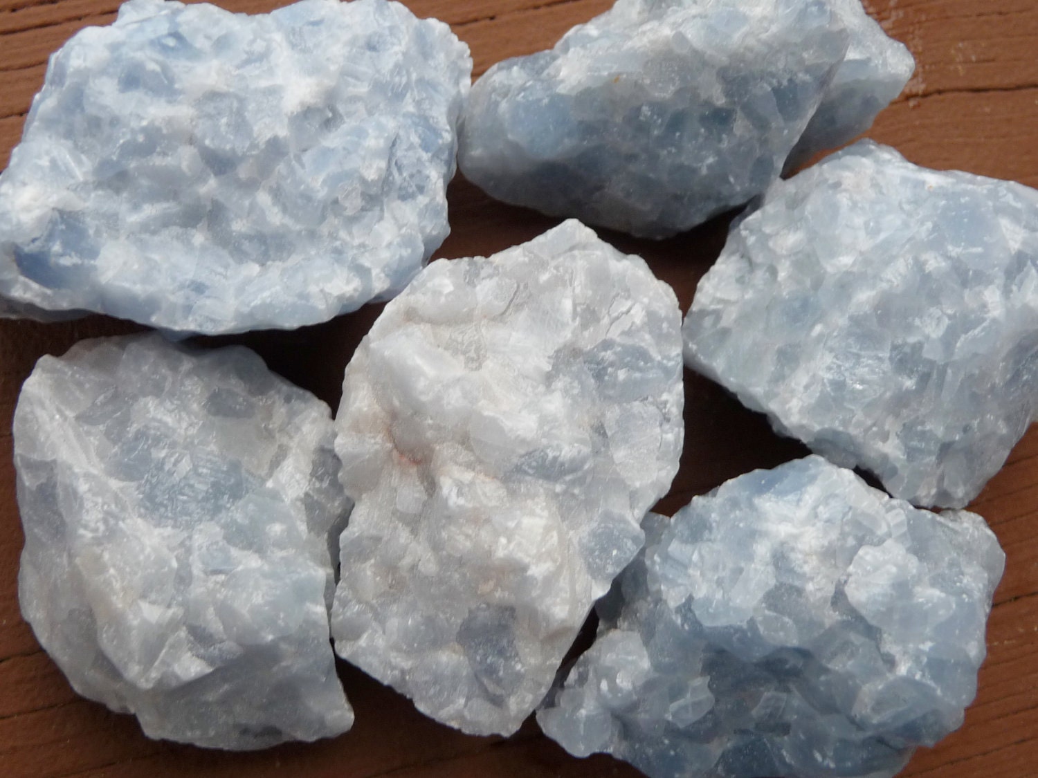 Natural Blue Calcite Crystal Gemstone Rock Knobs