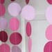 Pink Paper Garland, 1st Birthday Decoration, Bridal Shower Decorations, Baby Shower Decorations, Garland, Pretty in Pinks Garland