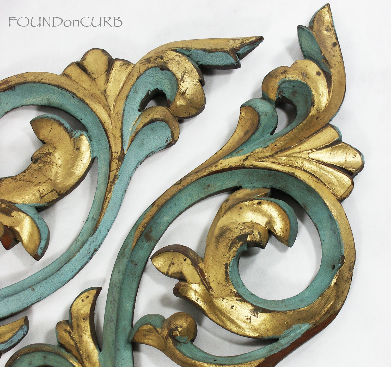 Vintage Architectural Wooden Scroll Work