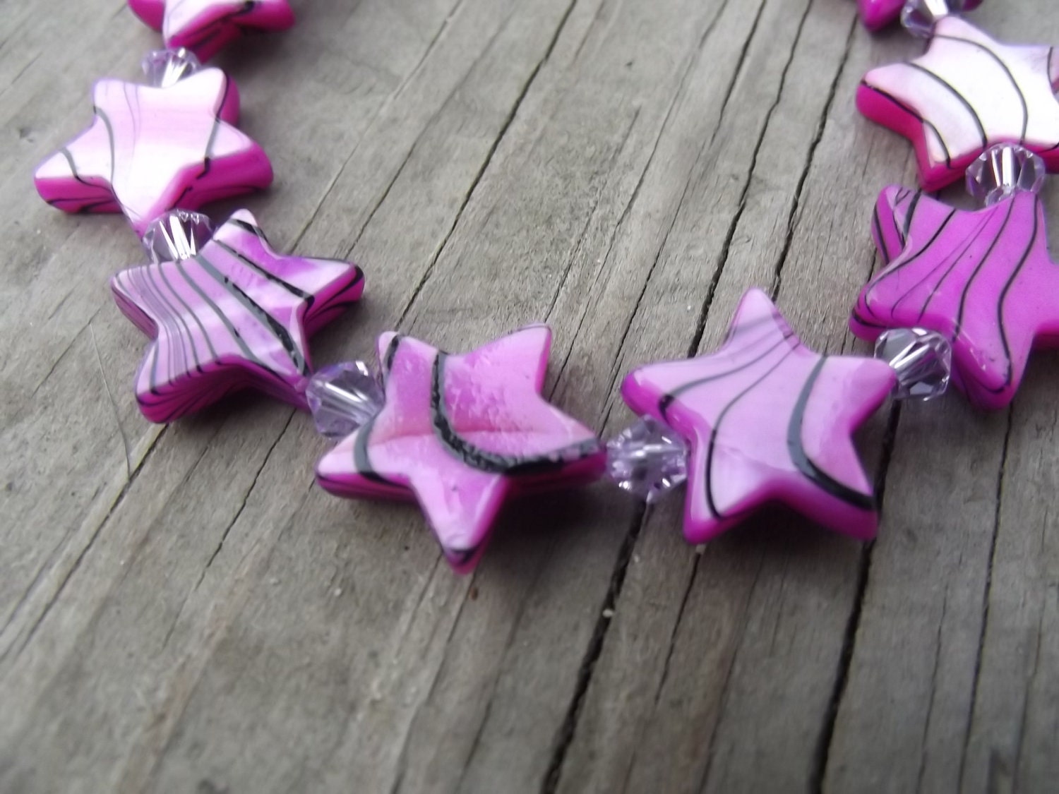 OOAK Swarovski Cosmos Purple Beaded Bracelet - Valentines Day - CraftCoalition