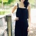 Vintage 1970s Black Sequin Trim Pleated Summer Dress