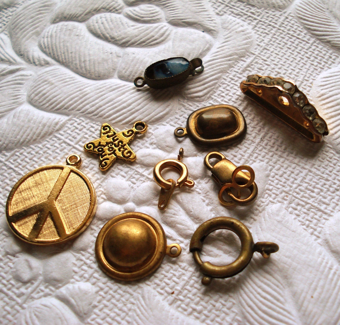 Findings Lot Goldtone Charm Clasp