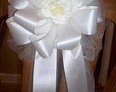 Tulle Bows for Church Pews or Chairs/ Trellis Bows/Fence...Set of 6