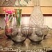 Vintage Roly Poly Glasses Lot of 6 Gray Smoke Cocktail 50's Mad Men
