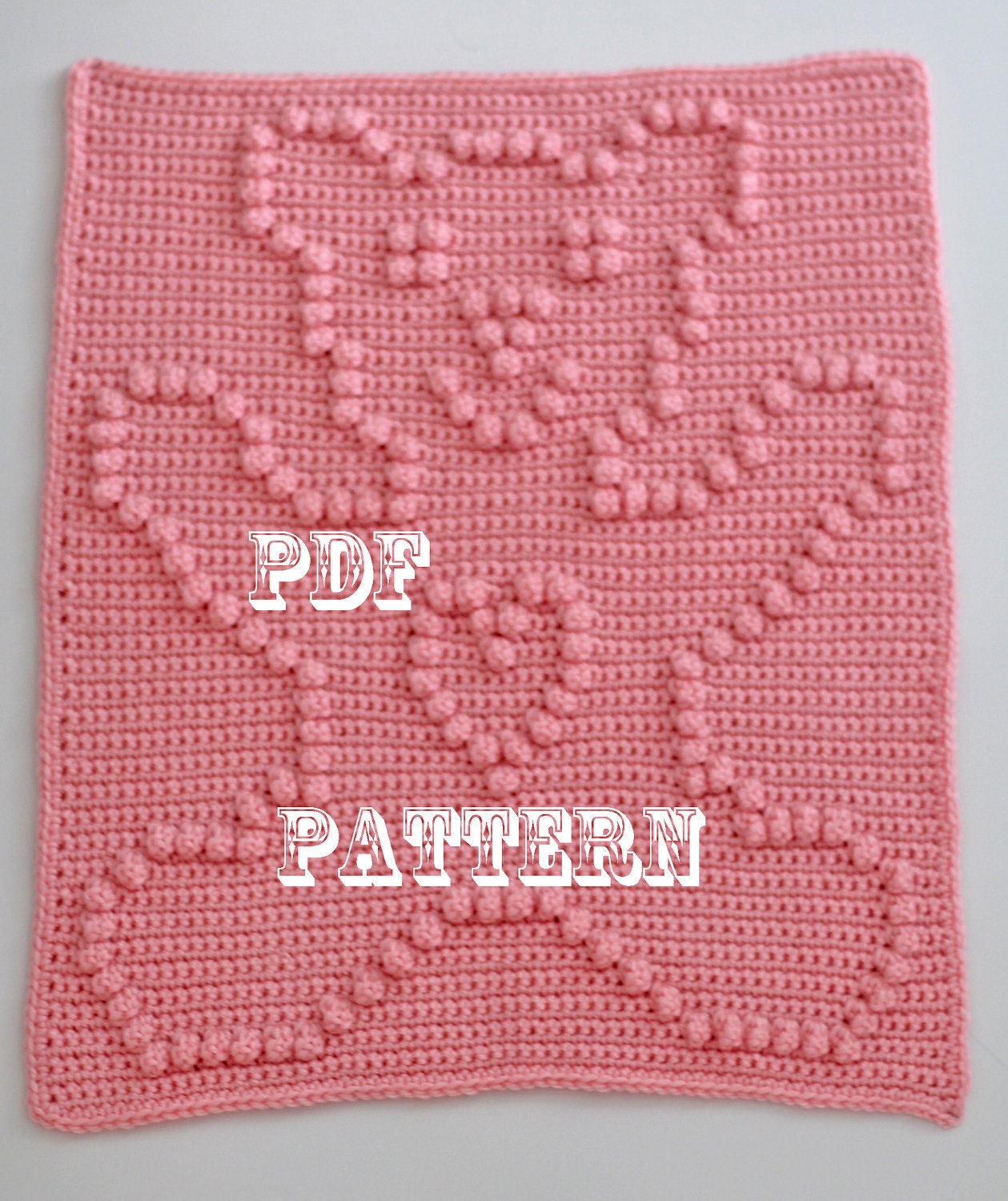 Crochet Pattern - Crochet Baby Security Blanket  - Baby Snuggle Blanket  - Teddy Bear Blanket Pattern - Car Seat or Stroller Blanket
