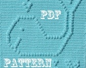 Crochet Pattern - Crochet Baby Security Blanket  - Baby Snuggle Blanket  - Happy Whales Blanket Pattern - Carseat or Stroller Blanket