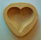 Valentine's Handmade Stoneware Cookie Mold- Traditional Heart