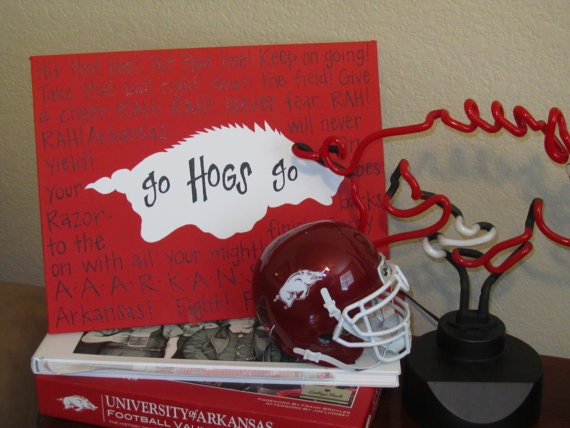 Arkansas Razorback Fight Song Canvas Painting