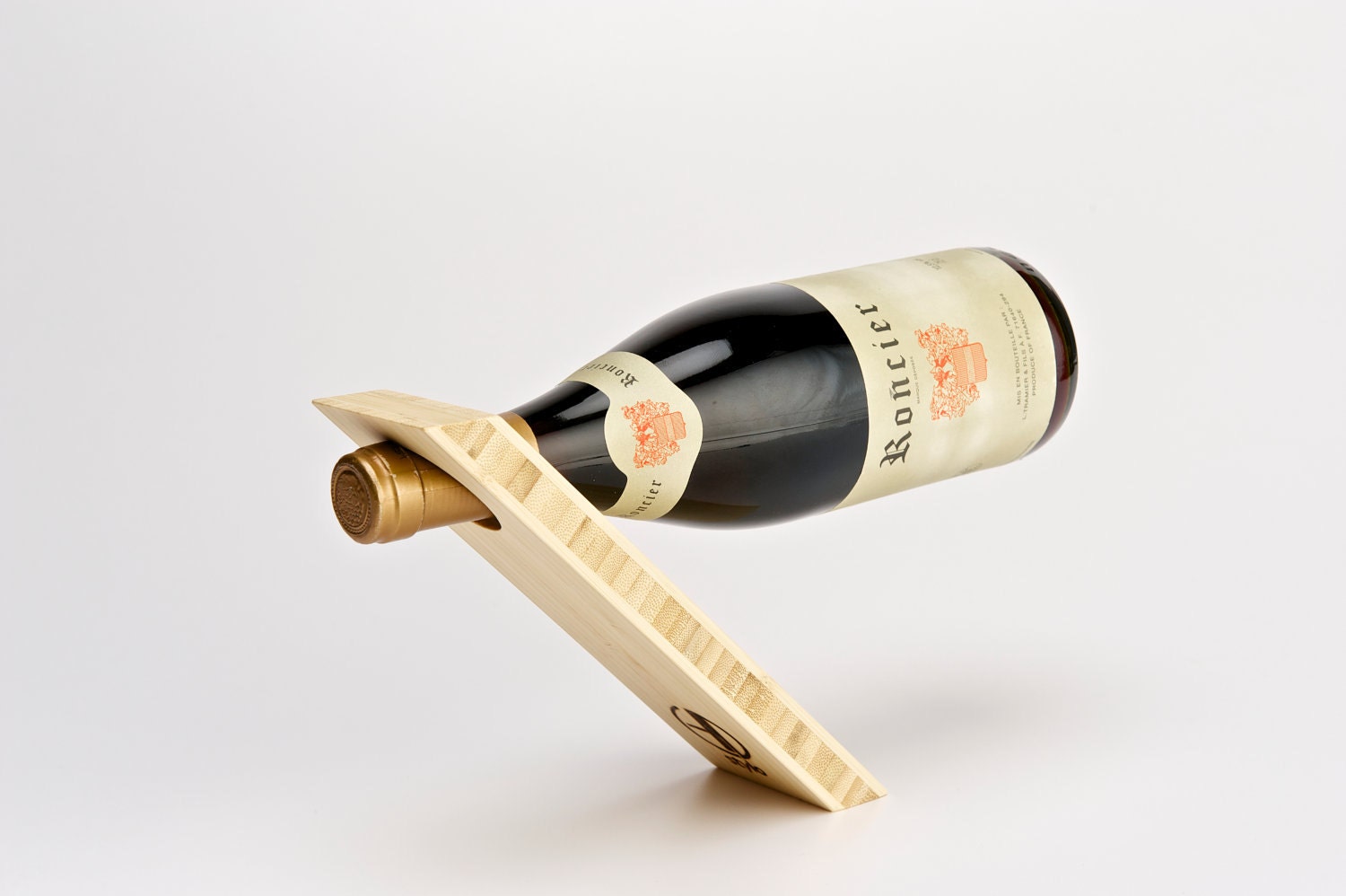 Balancing Bamboo Wine Bottle Holder - Blonde Bamboo