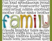 FAMILY, Typography Subway Art, 6x6