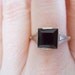 Antique 9ct gold ring with Square cut Garnet