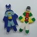 Batman and Robin Hair Clip Set (Hair Ribbon Sculpture)