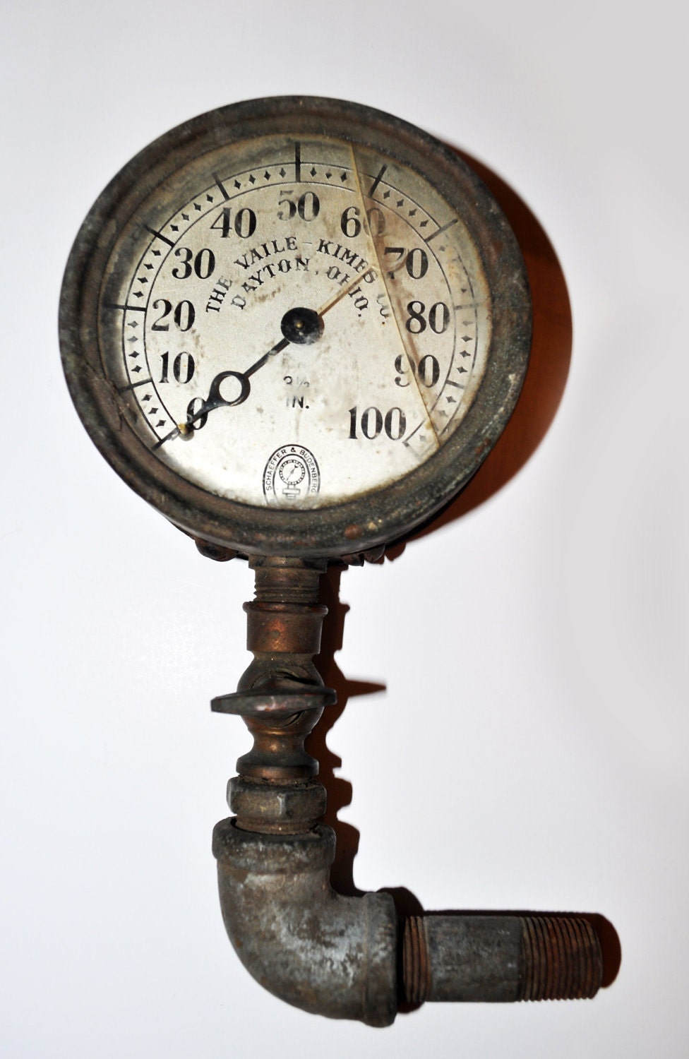 Vintage Brass Pressure Gauge Steampunk