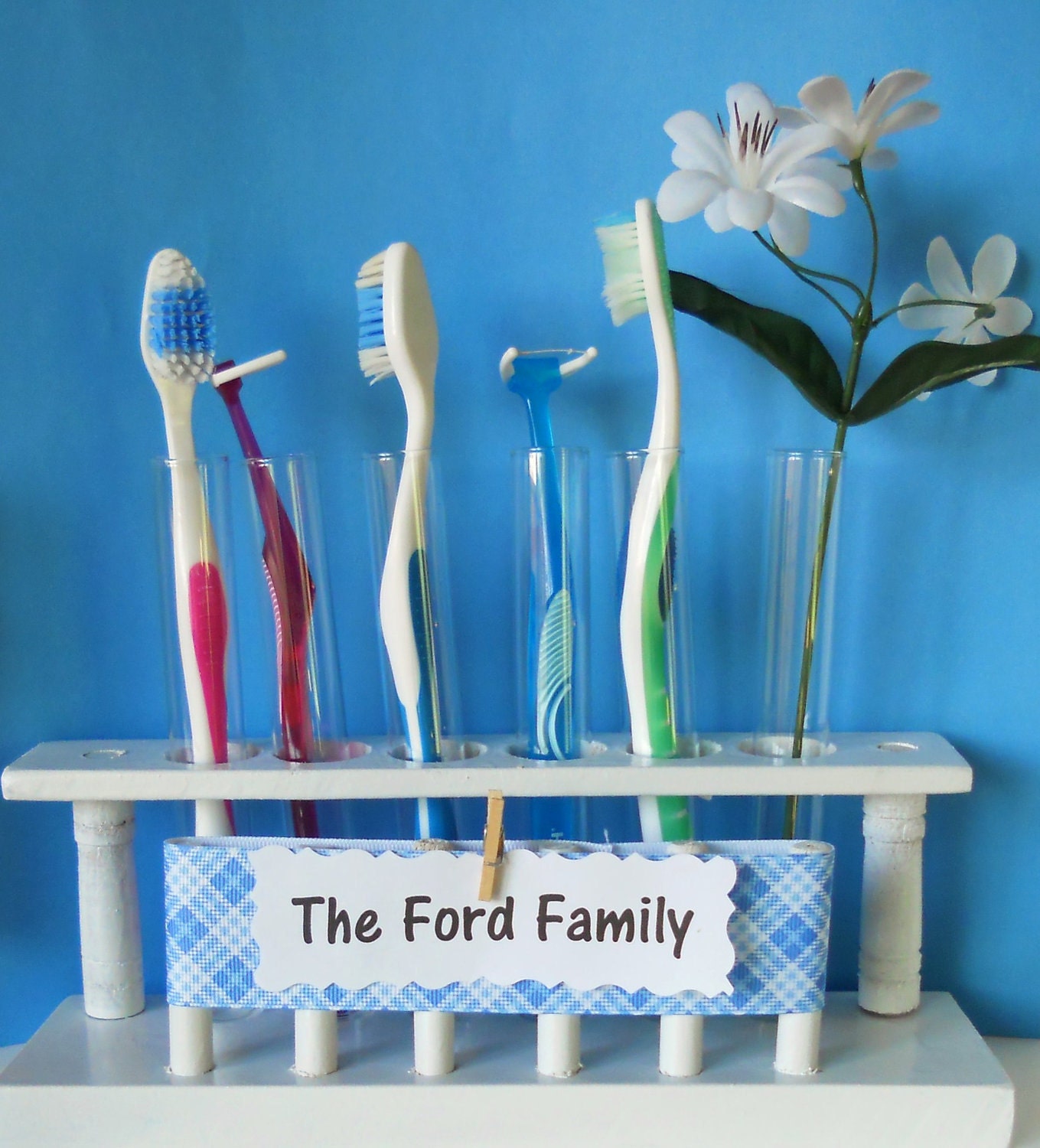 Test Tube Toothbrush Holder Rack for Family