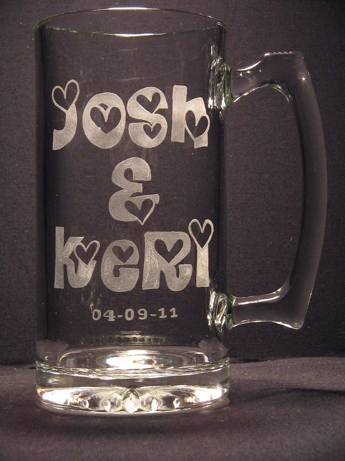 Valentine, Anniversary, Wedding Personalized Beer Mug