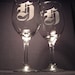 Personalized Monogram Wine Glasses gift,
