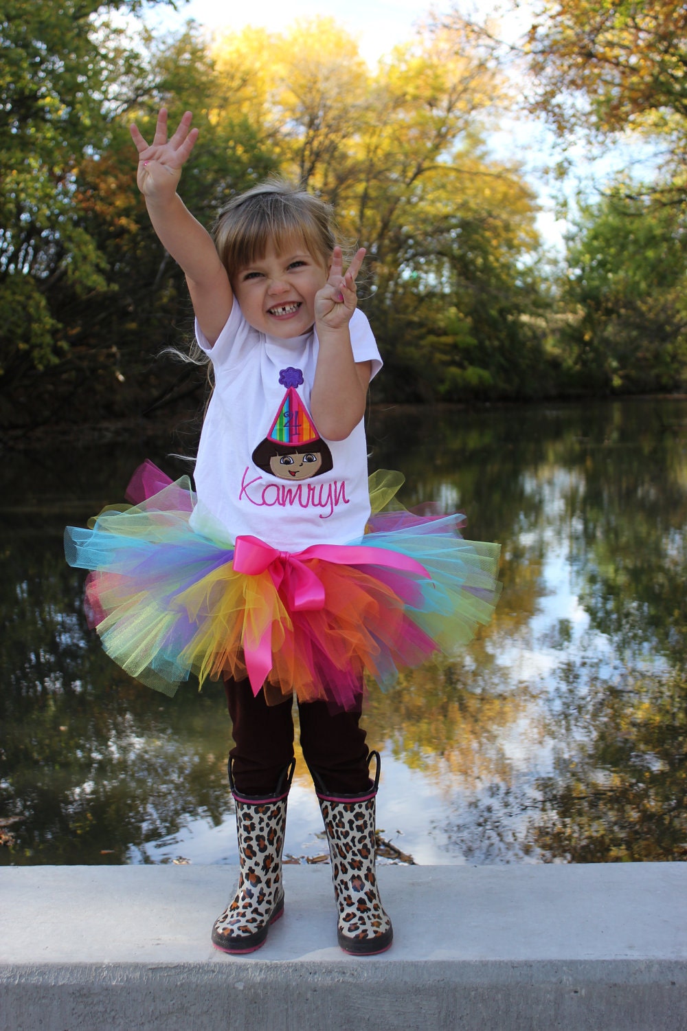 Personalized Fiesta Dora Birthday Tutu Set