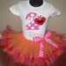 Personalized Elmo Birthday Tutu Set