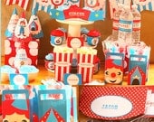 Instant Download Circus Carnival Birthday Printable Party Kit with editable text