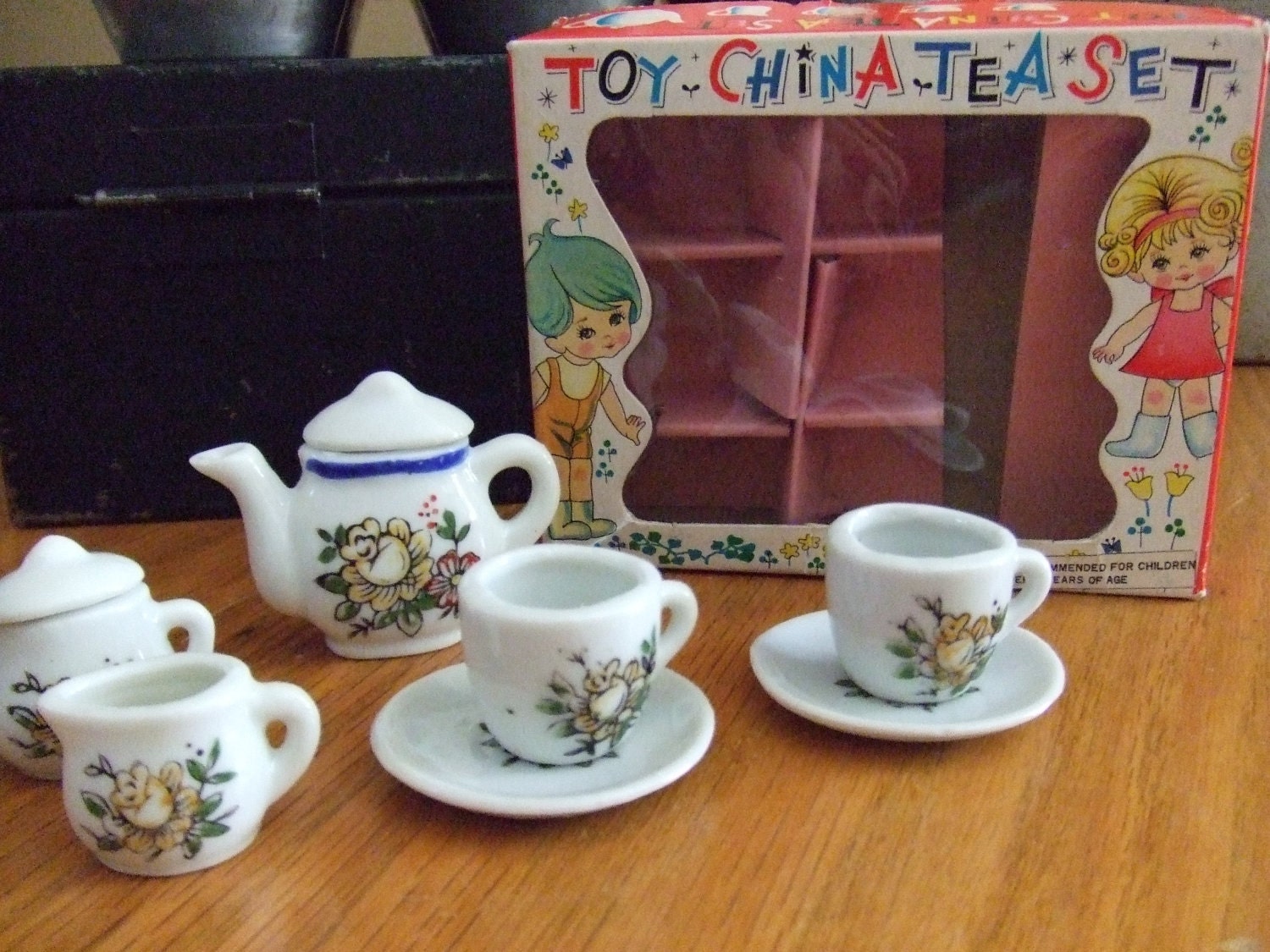 Toy China Tea Set Doll Size Original Box