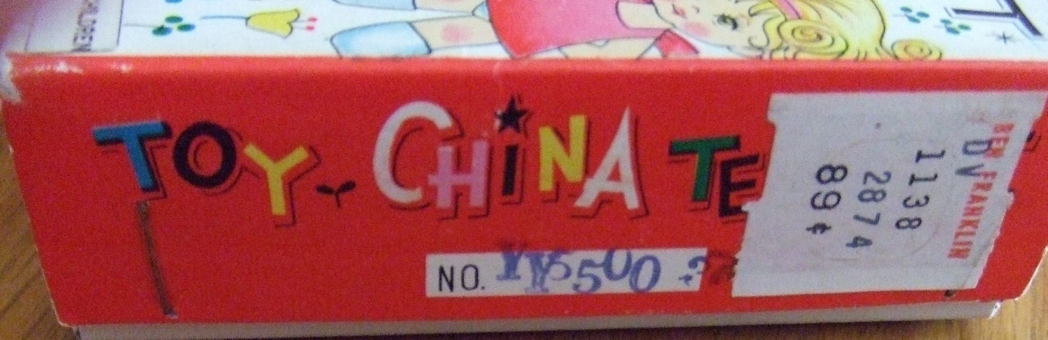 Toy China Tea Set Doll Size Original Box