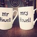 Personalised (with/without moustache) mugs - set of 2- perfect wedding gift