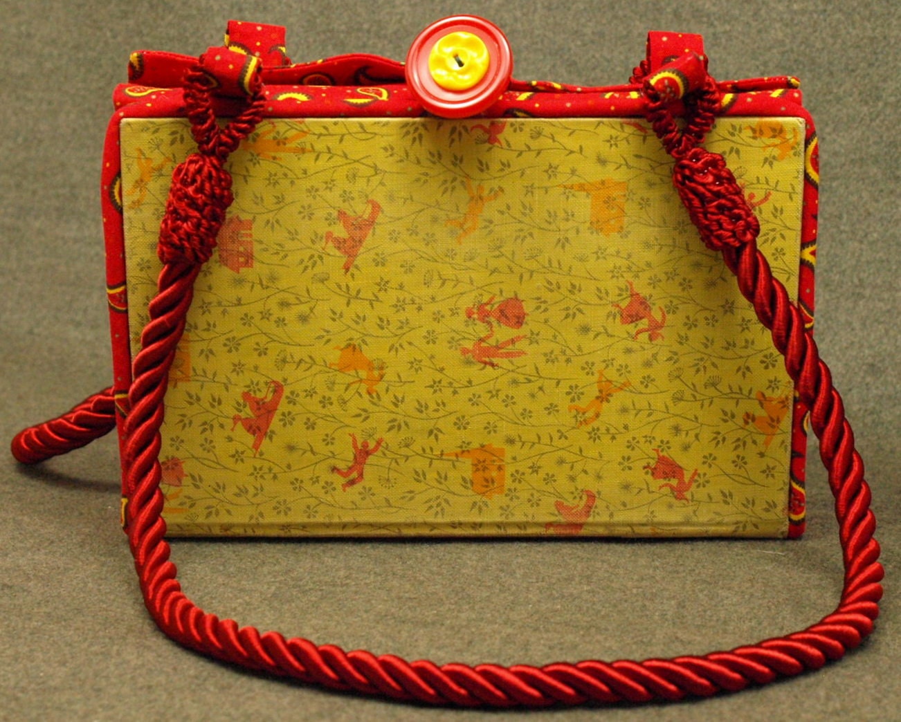 Vintage Book Shoulder Purse, Jack and Jill by Louisa May Alcott, circa 1948