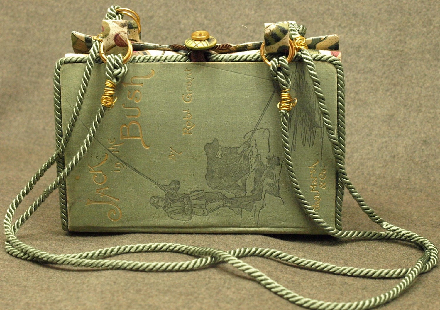 Vintage Book Cell Phone Purse, Jack in the Bush, circa 1890
