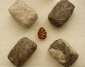 Navajo Churro Wool Felted Soap // Felted soap, Charcoal Gray, Handmade Soap, All Natural Soap, Cold Process Soap