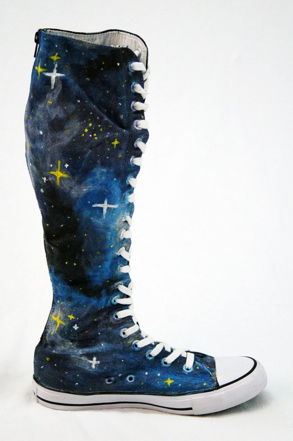 Items similar to Galaxy Converse Knee Highs on Etsy