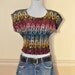 Vintage Sequined Crop Top, Cropped Top, Metallic