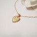 14k Gold Vermeil Hawaiian Fern Charm 14k Gold Chain Necklace