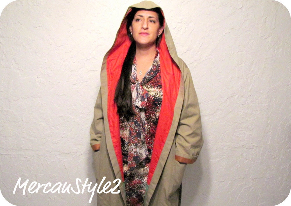 Belted Trench with Colorful Lining tehcnicolor dreamcoat  (sz 10-12)
